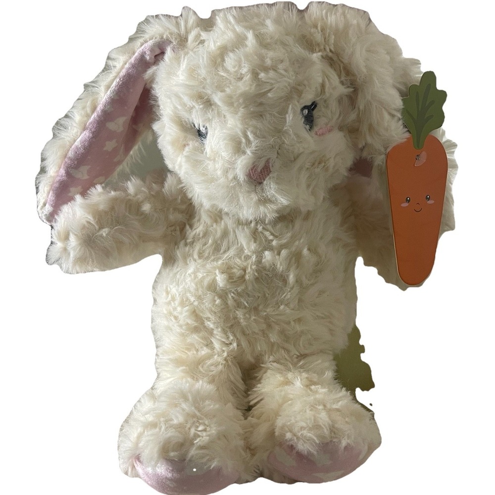 NWT Carried Away Bunny Plush 12" Moon Star Ears Feet Soft‎ White Rabbit Gift Toy